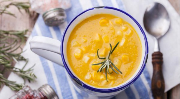 Кукурузно-молочный суп с розмарином — вкусный рецепт